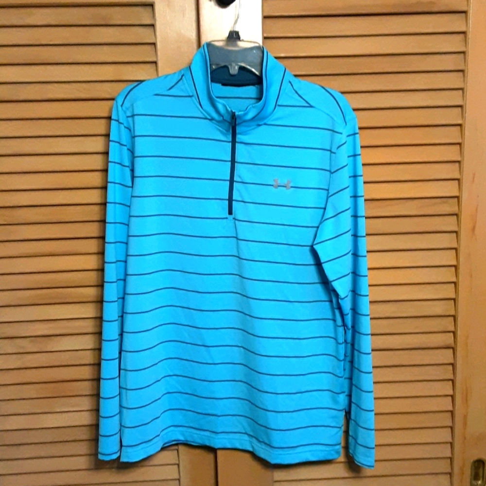 UNDER ARMOR  MENS ZIP UP LONG SLEEVE  SHIRT